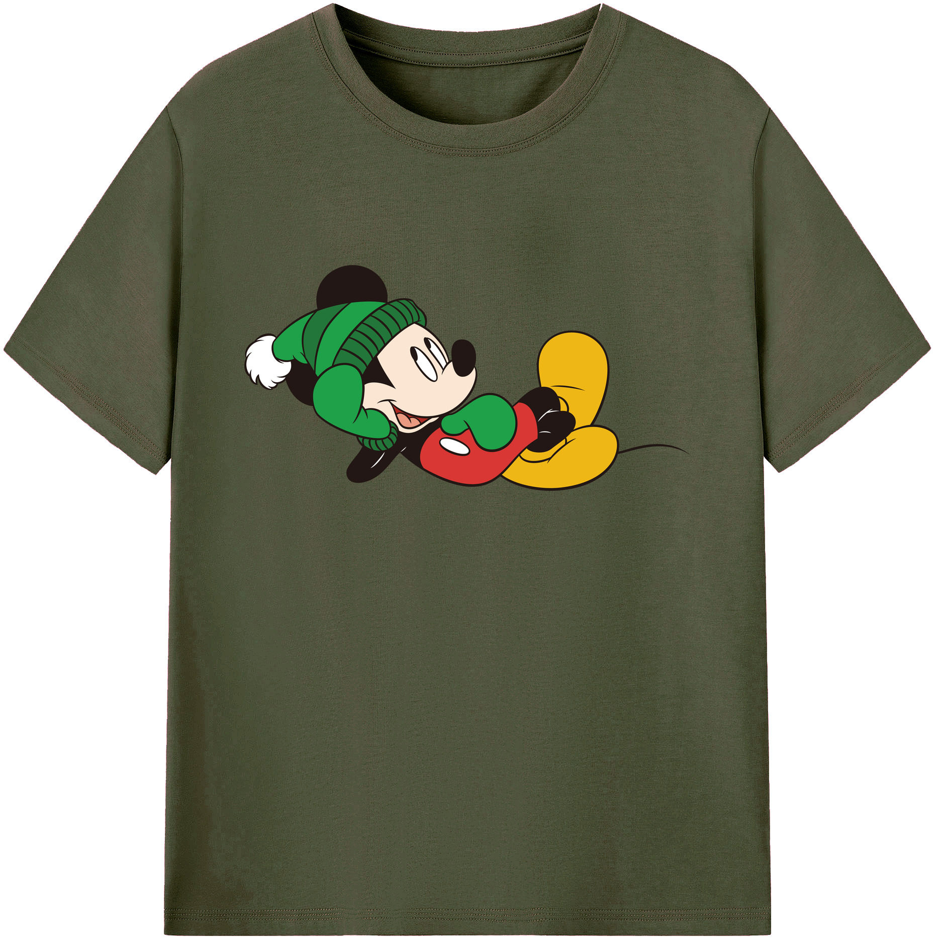 ミッキーマウス Mickey Mouse 綿100％ メンズ半袖Tシャツ｜肌触りやわらか＆通気性